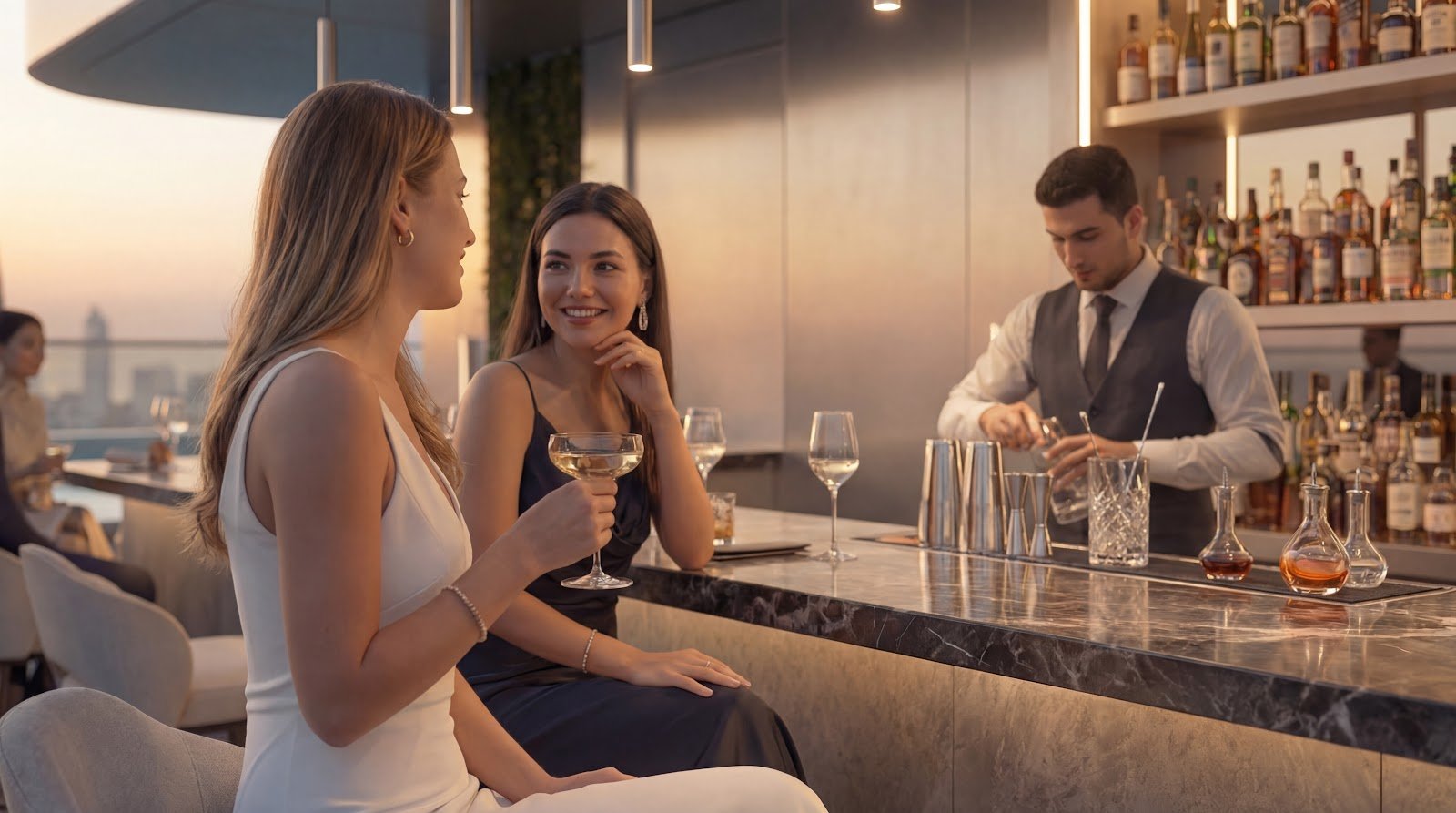Bar and restaurant on the 57th floor of The First Tower Batumi