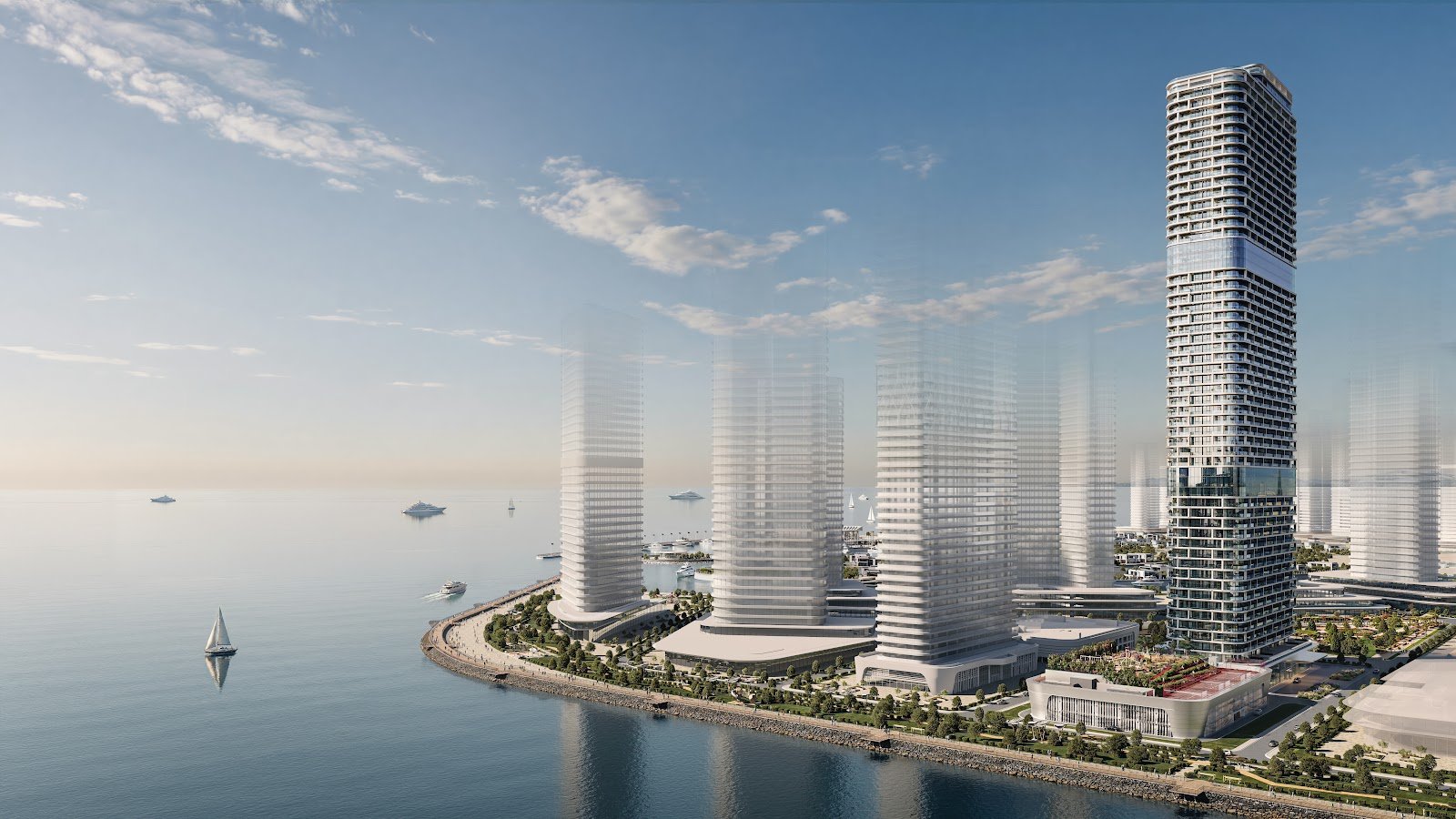 Masterplan view of Ambassadori Island Batumi on the Black Sea
