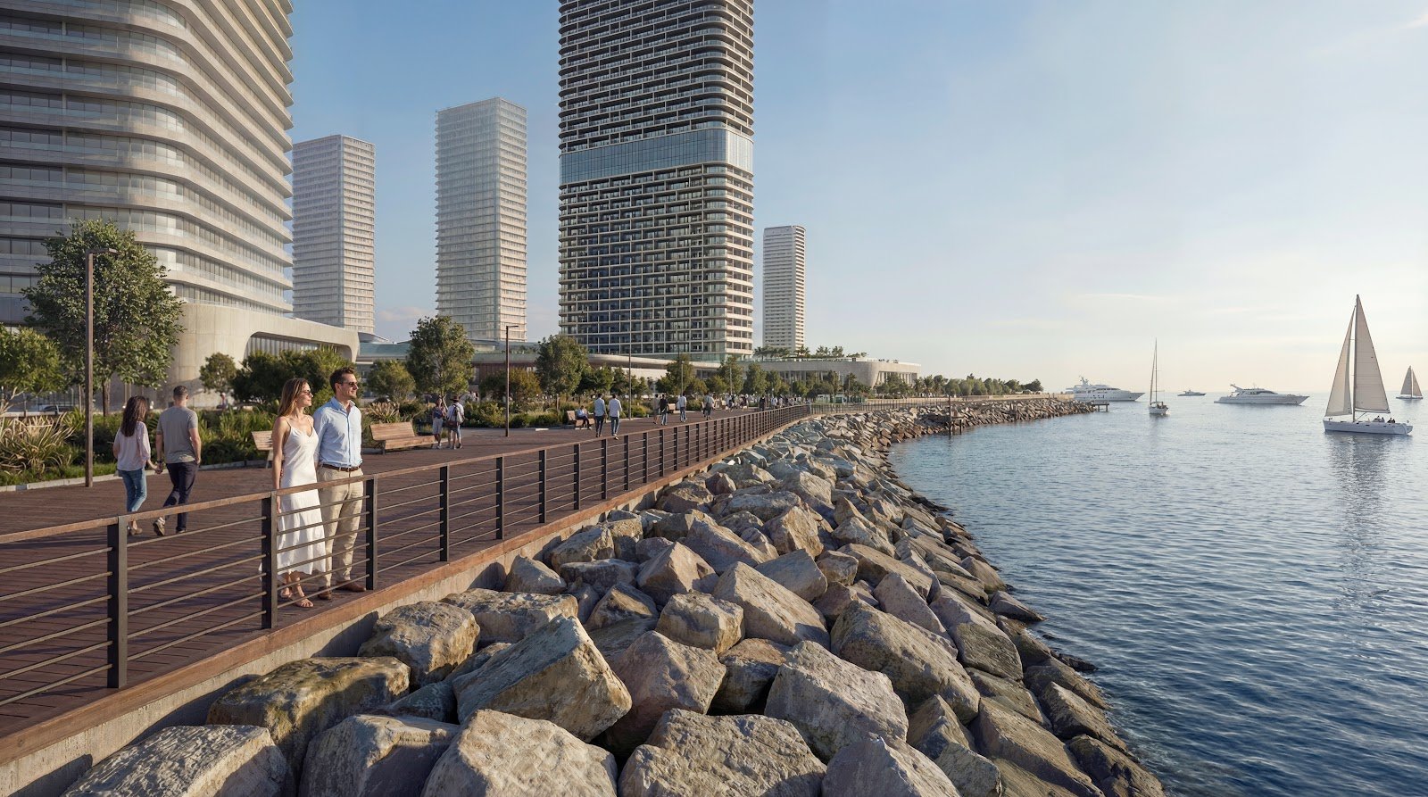 Waterfront promenade at Ambassadori Island Batumi